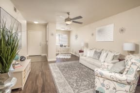 Living Room at Rock Ridge Apartments