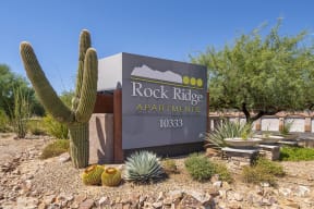 Monument Sign of Rock Ridge Apartment
