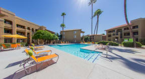 Pool & Pool Patio at Zona Rio Apartments in Tucson, AZ