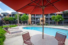 Pool pool patio at Casa Bella Apartments in Tucson AZ 4-2020