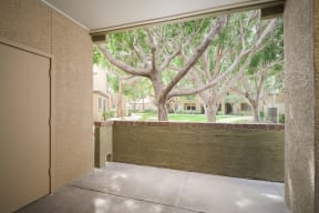 Private Patio at Haven at Arrowhead Apartments in Glendale Arizona 2021