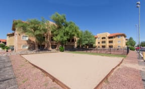 Sand Volleyball Court at Zona Rio Apartments in Tucson, AZ