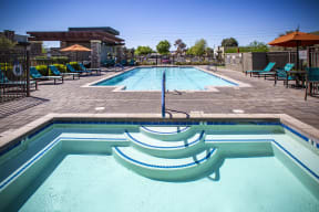 Spa and pool at Avilla Victoria in Queen Creek Arizona 2021