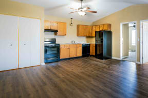 Murfreesboro TN Apartment Homes - Spacious Kitchen with Ample Storage and Black Appliances