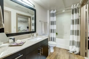 Model Secondary Bathroom with Oversized Tub