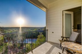 Gorgeous patio views of the Texas Hill Country