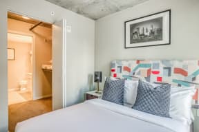 bedroom with walkin closet
