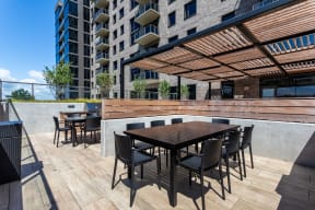 Resident Rooftop Seating Area at North+Vine in Chicago, Illinois