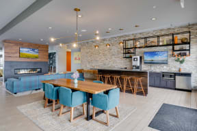 Resident lounge and cafe - The Verge Apartments in St Louis Park, MN