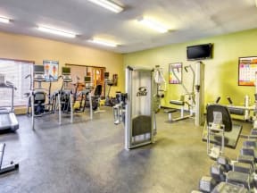 Fitness Center with weight machines