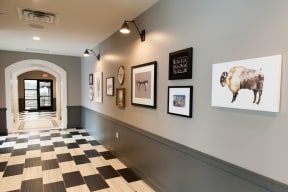 VIntage on Selby | Community Amenities | First Floor Gallery and Hallway
