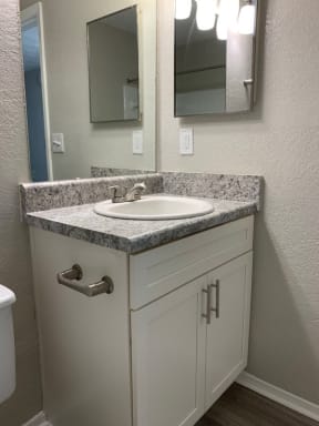 Bathroom With Vanity Lights at Seven Pines, Alpharetta, 30022