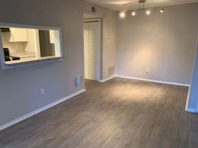 Renovated living/dining room at Seven Pines, Georgia, 30022