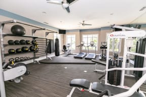 Fitness Center With Modern Equipment at Villas at Hampton, Hampton, GA, 30228