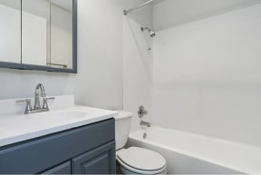 Kentwood | Bathroom with grey cabinets