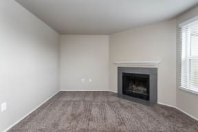 The Crossings | Spacious Living Room with wall to wall carpet
