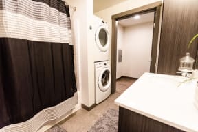 Seattle Apartments - Icon Apartments - Laundry and Bathroom