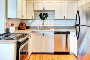 The Lynx Kitchen with Stainless Steel Appliances