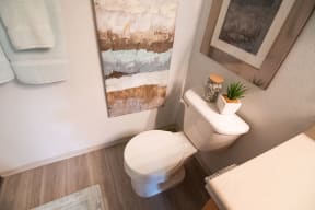 Apartments for Rent West Valley Phoenix - West Town Court Apartments - Bathroom with Quartz Countertops and Ample Storage Space