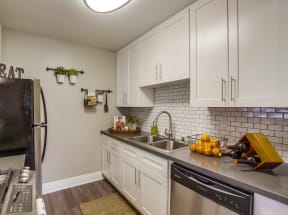 Apartments for Rent in Temecula, CA - Vista Promenade Kitchen with stainless steel appliances, and modern wood cabinets