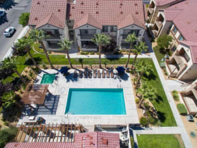 High Desert CA Apartments - Sparkling Pool Featuring Various Lounge Areas
