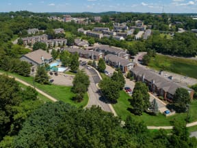 Aerial View at Belmont Ridge Apartments, Monroeville, Pennsylvania
