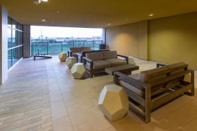 Rooftop Lounge at Revl Heights Apartments, The Barvin Group, Houston, Texas
