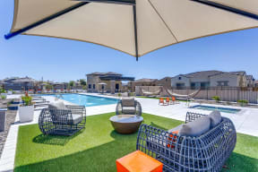 Poolside Lounge Area at Avilla Camelback Ranch, Phoenix, 85037