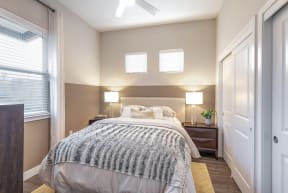 Bedroom With Expansive Windows at Avilla Trails, Fort Worth