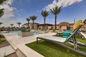 Poolside Relaxing Area at Avilla Lago, Arizona, 85382