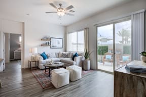 Living Room With Expansive Window at Avilla Lago, Arizona