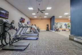 fitness center previous racquetball court treadmills cardio elliptical stair master orlando apartments