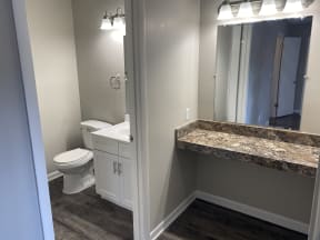 Avisa Lakes Apartments Orlando florida platinum upgrade unit with vanity area