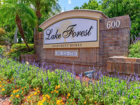 lake forest apartments daytona entrance signage