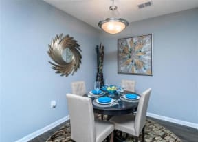 model apartment dining room waters edge columbia