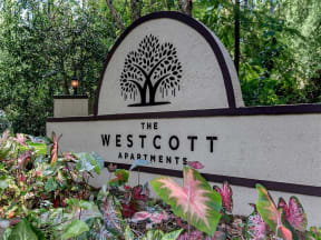 the westcott apartments community sign