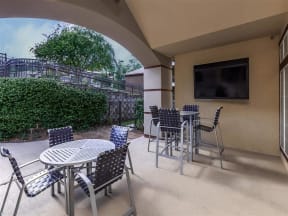 the westcott apartments outdoor seating area