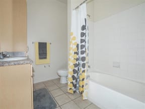 town parc amarillo mini model apartment bathroom