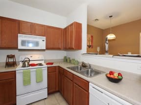 town parc at tyler low income apartments model home kitchen