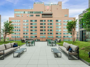 Outdoor Terrace at One East Harlem Luxury Apartments in East Harlem, NY