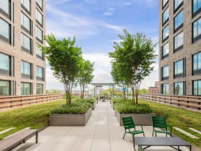 Outdoor Terrace at One East Harlem Luxury Apartments in East Harlem, NY
