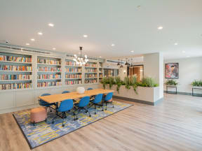 Library at One East Harlem Luxury Apartments in East Harlem, NY