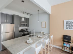 Chef-Style Kitchens at One East Harlem Luxury Apartments in East Harlem, NY