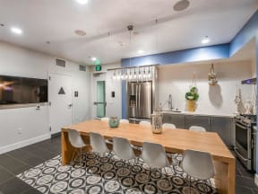 Demo Kitchen at F11 Luxury Apartments in San Diego, CA