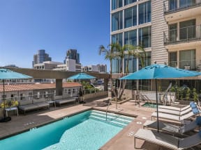 Swimming Pool at F11 Luxury Apartments in San Diego, CA