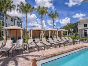 Poolside Cabanas at Lenox Luxury Apartments in Riverview FL