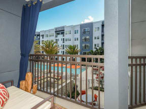 Private Balconies at Aurora Luxury Apartments in Downtown Tampa, FL