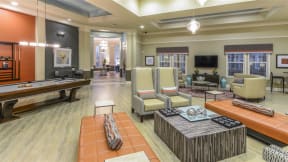 Club Room with Billiards at The Sedona Luxury Apartments in Tampa FL