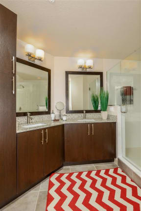 Dual Vanities at Palm Ranch Luxury Apartments in Davie, FL