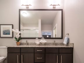 Double Vanities in Select Apartments at Parc at White Rock Luxury Apartments in Dallas TX